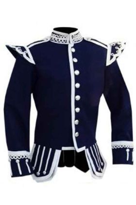 Navy Blue Doublet Jacket