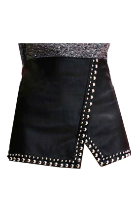 Women's Leather Unique Style Skirt